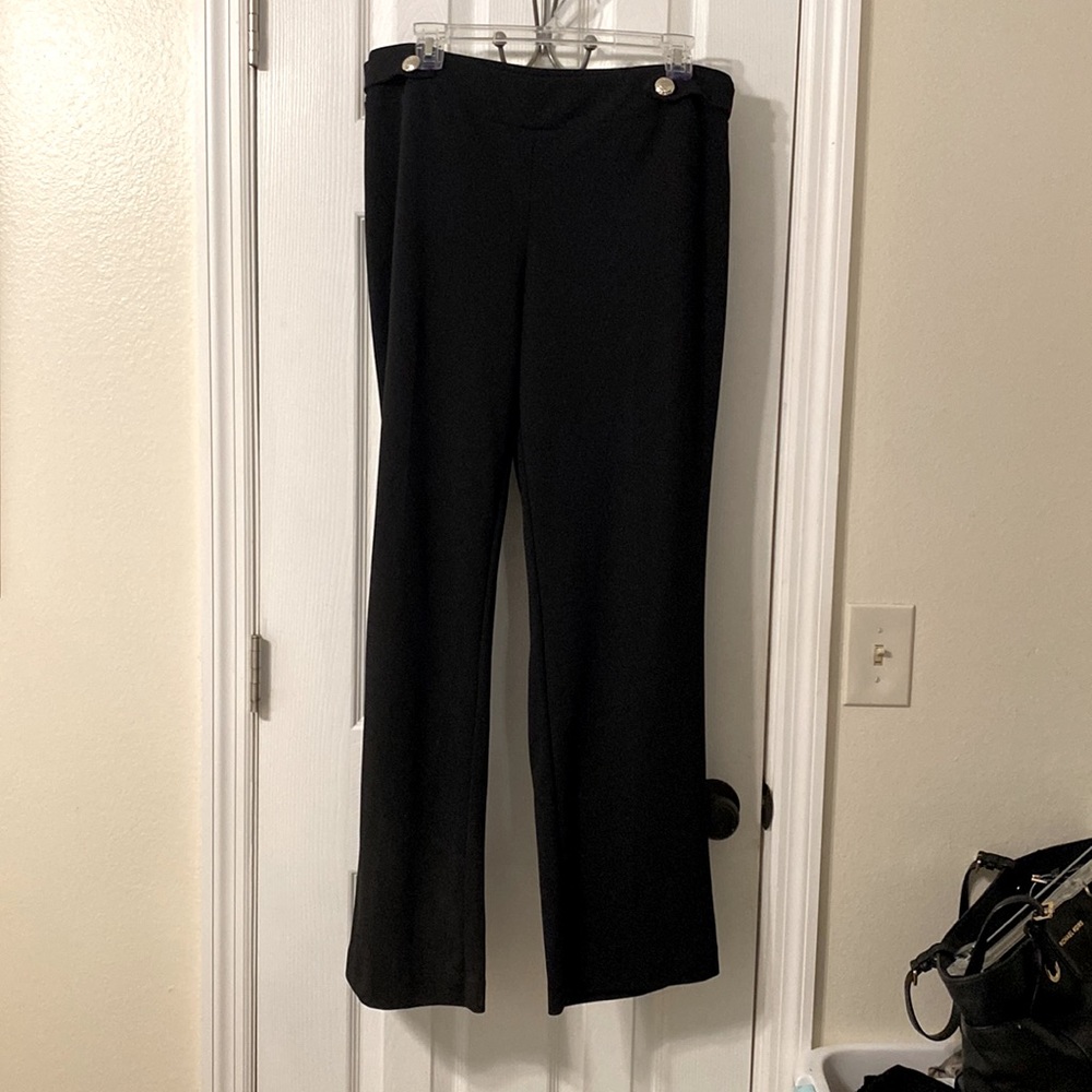 NWOT Ingredients Black Pleated Stretch Business Suit or Dress Pants Size 12